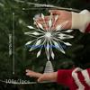 Y5JC Decorative Christmas Tree Toppers Metal Decoration for Indoor Outdoor Use Seasonal Party Supplies