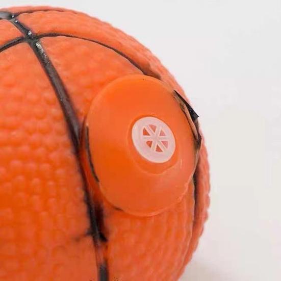 Pet Chew Toy Simulated Basketball Shape Bite-Resistant Molar Teeth Cleaning Dog Toy Interactive Soft Sound Boredom Relief Pet Toy