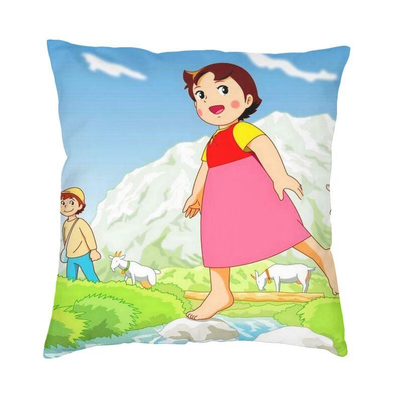 Heidi And Clara Cushion Cover Doublesided 3D Printing Alps Mountain Girl Throw Pillow Case for Sofa Pillowcase Home Decoration