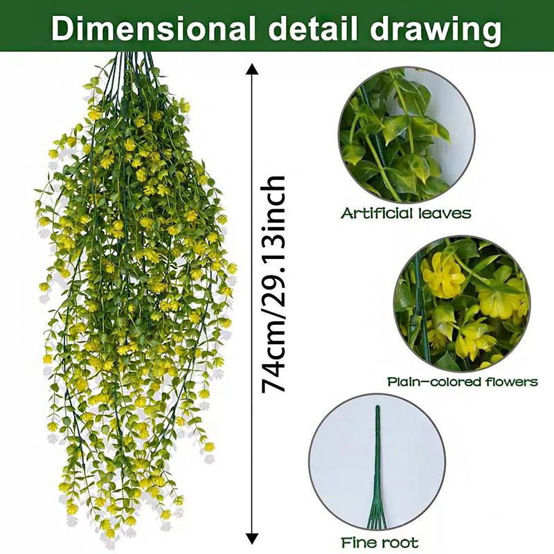 

4 шт. Невыцветающие маргаритки, эвкалипт, лето, осень, искусственный подвесной букет цветов, домашний декор, доступно несколько вариантов 4PCS