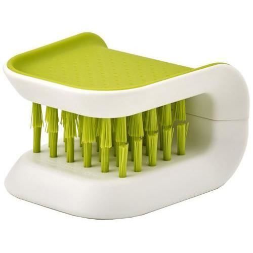 Brosse à couverts et couteaux Joseph Joseph BladeBrush Verte et blanche