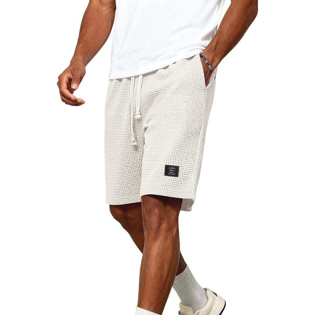 Herren Sommer Kordelzug Gerade Beine Shorts Lässig Locker Sportshorts