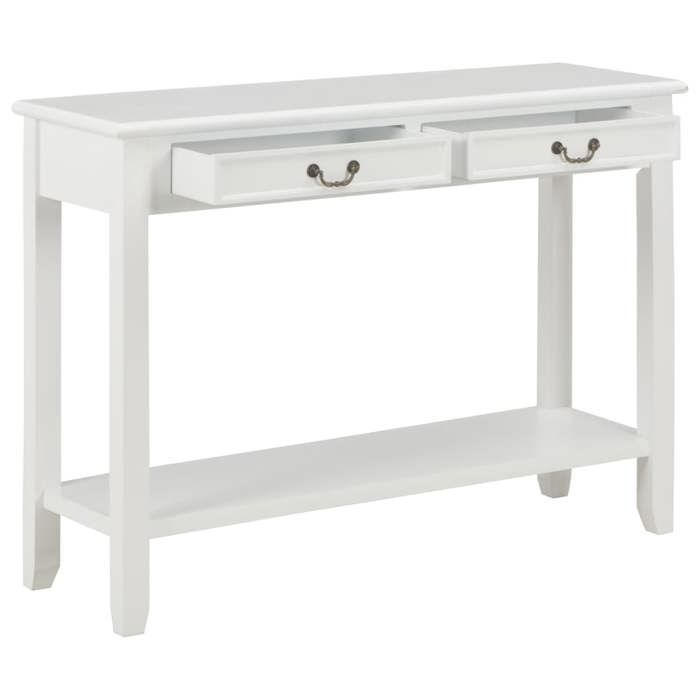 VidaXL Table console Blanc 110x35x80 cm Bois
