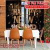 Set Of 2 Modern Flat Printing New Year Glow Curtain Fabric Versatile Polyester Curtains Room Decor Ldeal Living For Made