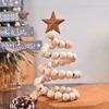 Adjustable and Stretchable Beaded Christmas Tree Model Decoration, with Star Top Decoration, Christmas and New Year Gifts