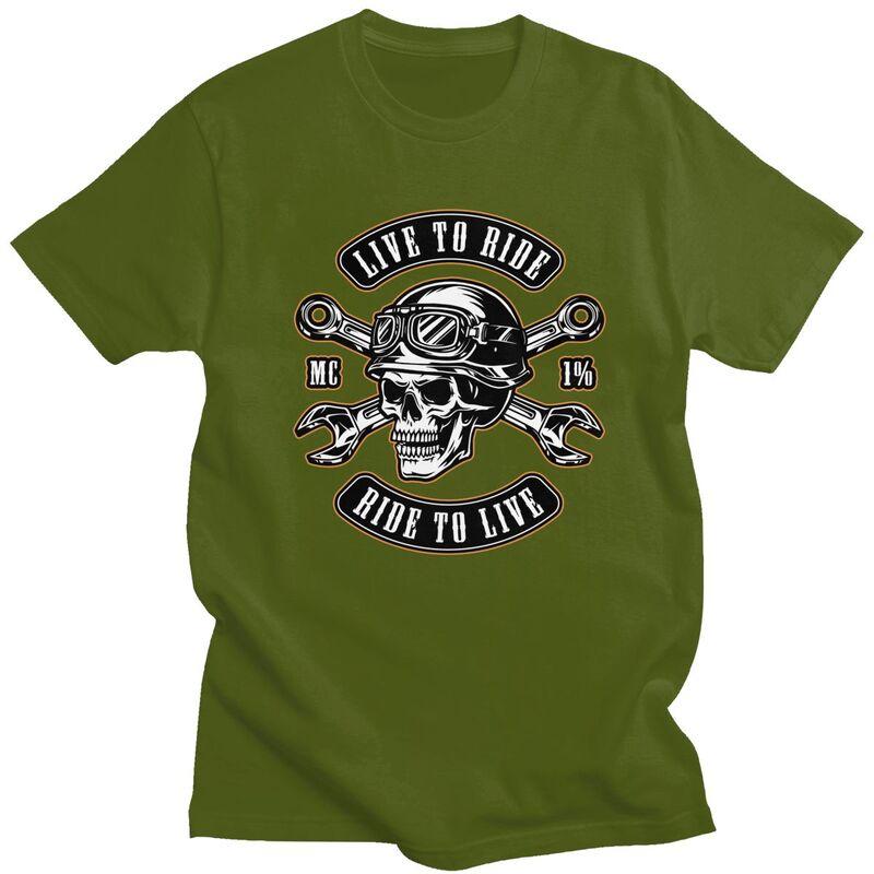 Custom Motorcycle Repair Service T Shirts for Men 100 Cotton Tees Rockabilly Rock Biker Tshirt Fashion Tshirt Clothing
