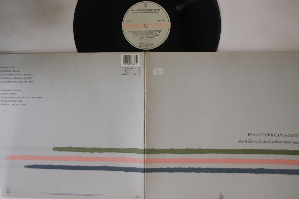 LP Record ANGELO BRANDUARDI - Branduardi Canta Yeats - Dieci Ball 207783 MUSIZA 1986 Europe Rock Used