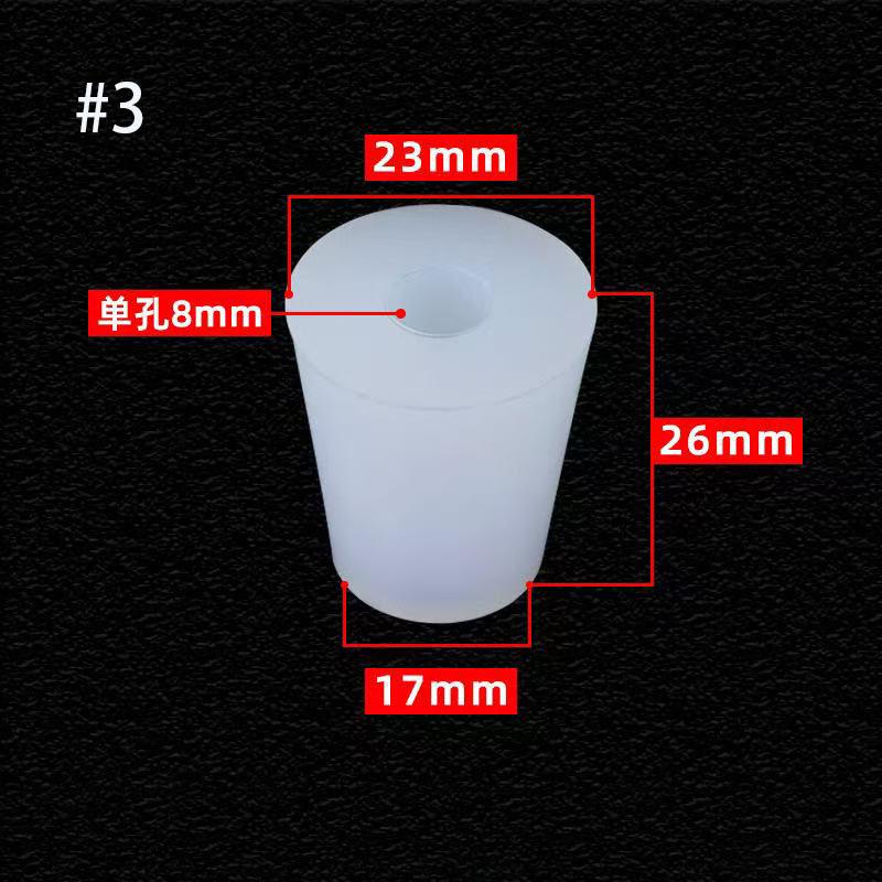 Silicone Solids Plug Fermenter Cover Rubber Stopper With Hole Laboratory Stopper Valve Acid Alkali Resistant Brew Wine Stoppers
