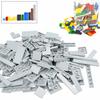 1x1 1x2 1x6 2x2 2x4 Bulk Gemischt Glatte Bausteine 11 Farben 150 Stück Kreative Stadt Dünne Ziegel Modell Kompatibles Lernspielzeug