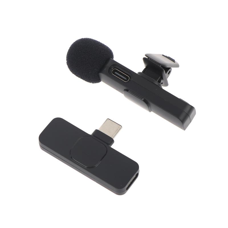 2.4G Portable Clip-on Wireless Microphone for Android Live Gaming Vlog Audio Video Recording Travel Vlog Use