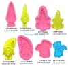 HX6F Shiny Glossy Santa Little Dwarf Silicone Epoxy Resin Mold DIY Keychain Pendant Jewelry for Christmas Day Gift