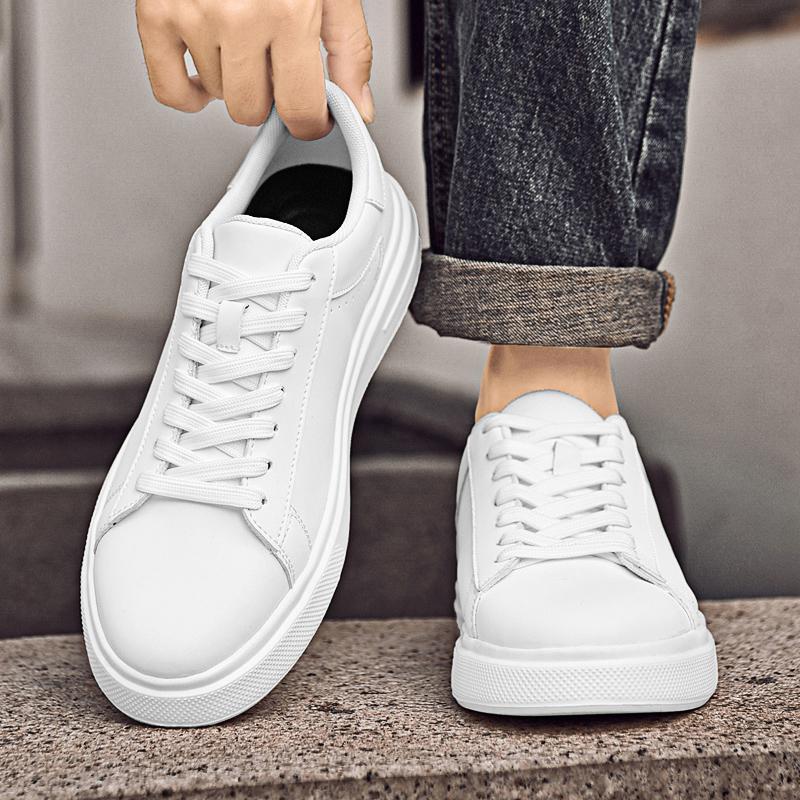 Fashion New Classic Solid-Color Men's Casual Sports Shoe Breathable Round Toe Lace-Up Walking Shoe Comfortable And Anti -Slip Flat Shoes