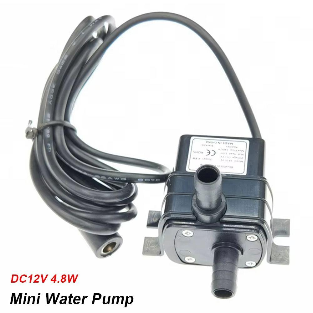 1Pcs DC12V 4.8W Water Pump 240L/H Flow Rate Water Filter Mini Pump Waterproof Ultra-quiet Diving Pump for Fish Tank Fountain