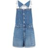 Cotton Simple Button Strap Denim Shorts Women Shorts Denim-Blue J218720
