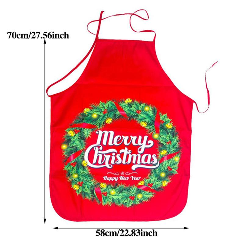 New Hot-selling Santa Claus Apron Christmas Tree Dinner Decoration Men and Women Home Kitchen Cooking Baking Oil-proof Apron