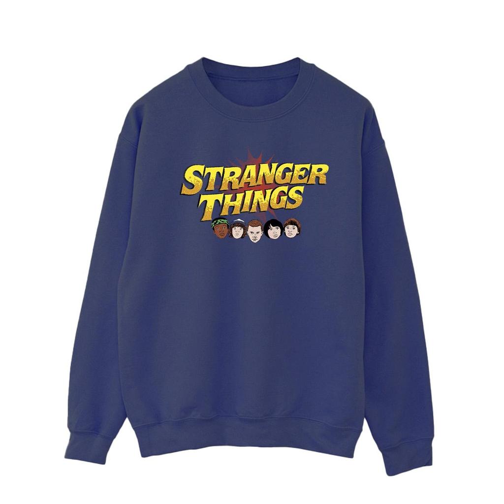 Netflix Mens Stranger Things Comic Heads Sweatshirt