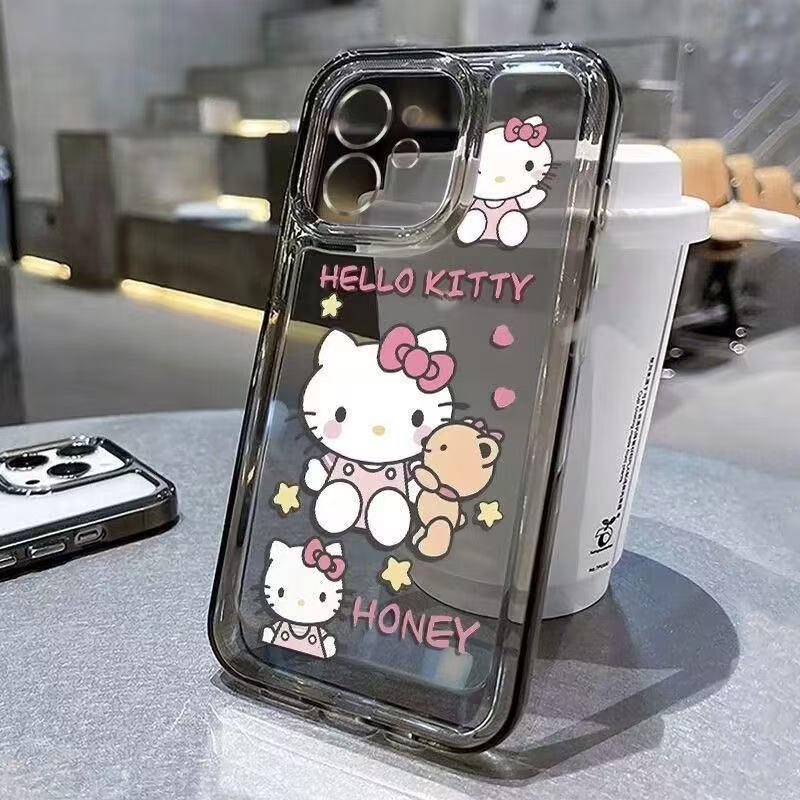 Sanrio Hello Kitty Transparent Phone Case for iPhone 12-16 Pro Max (14/15 Featured Style)