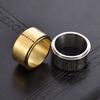 Religious Jewelry Domineering Men's Tide Heart Meridian Rotation Ring 12mm Wide Version National Style Index Finger Ring Accessories