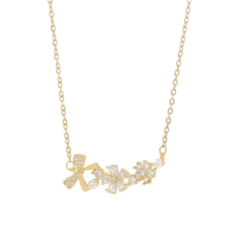 Necklaces Premium Ribbon Pearl Necklace for Women Charms Fashion Vintage Pendant Jewelry