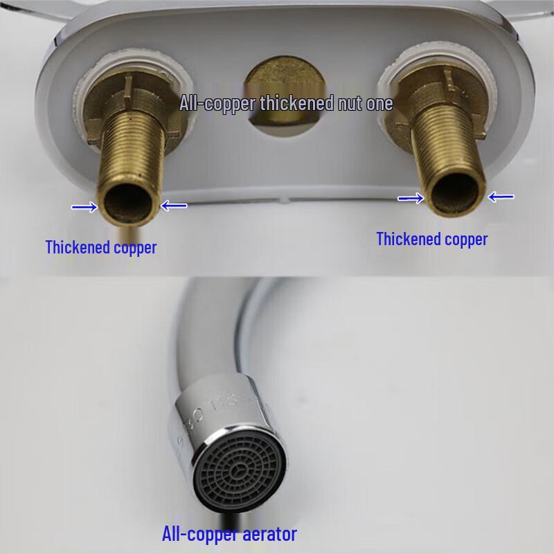 Deere Kupfer Doppelgriff Heiß- und Kaltwasser Waschtischarmatur