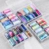 Flower Nail Foils Stripe Pattern Nail Art Stickers Fashion Manicure Decals  Nail Decoration