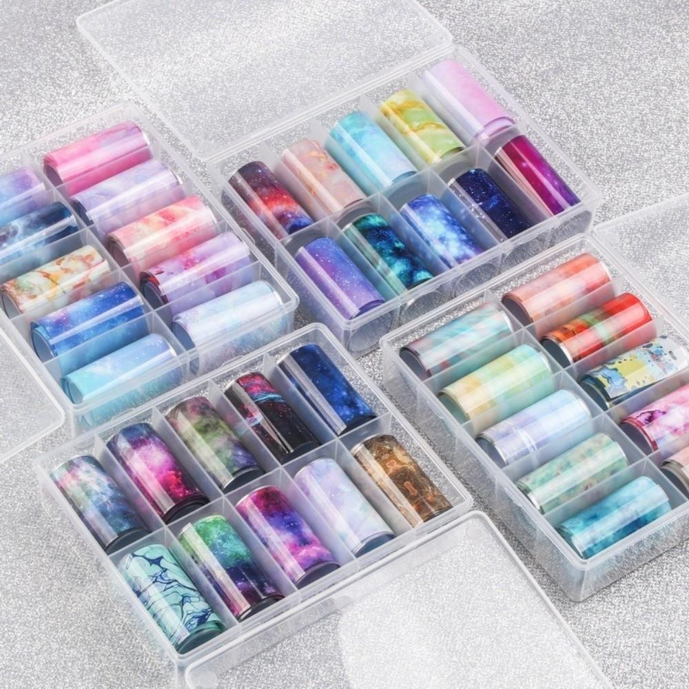 Flower Nail Foils Stripe Pattern Nail Art Stickers Fashion Manicure Decals  Nail Decoration