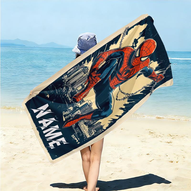 Personalized "Spider-Man: Spider-Verse" Beach Towel Microfiber Beach Towel Thin Absorbent for Beach Swimming Yoga Bath Sports. 0910240
