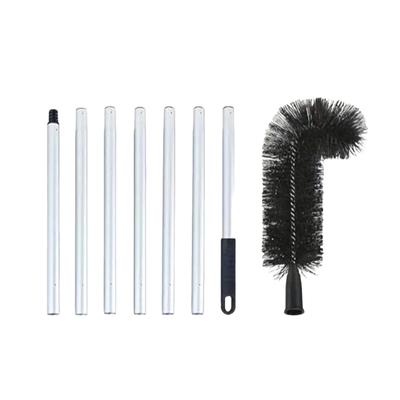 Adjustable Gutter Brush Set with Extension Rod For Efficient Leaf Removal And Clog Prevention In Gutters And Roofs Use