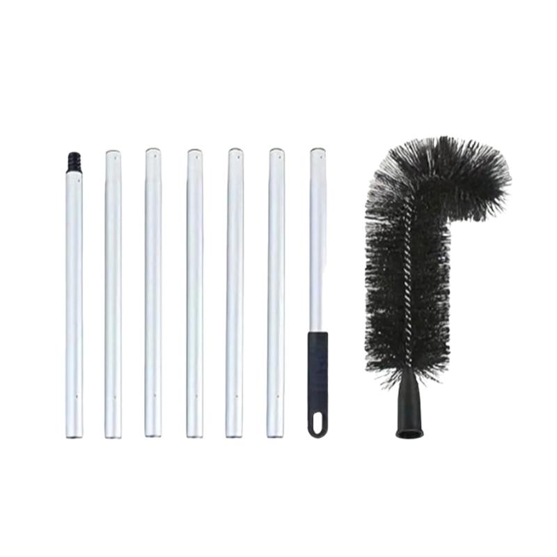 

Adjustable Gutter Brush Set with Extension Rod For Efficient Leaf Removal And Clog Prevention In Gutters And Roofs Use 1