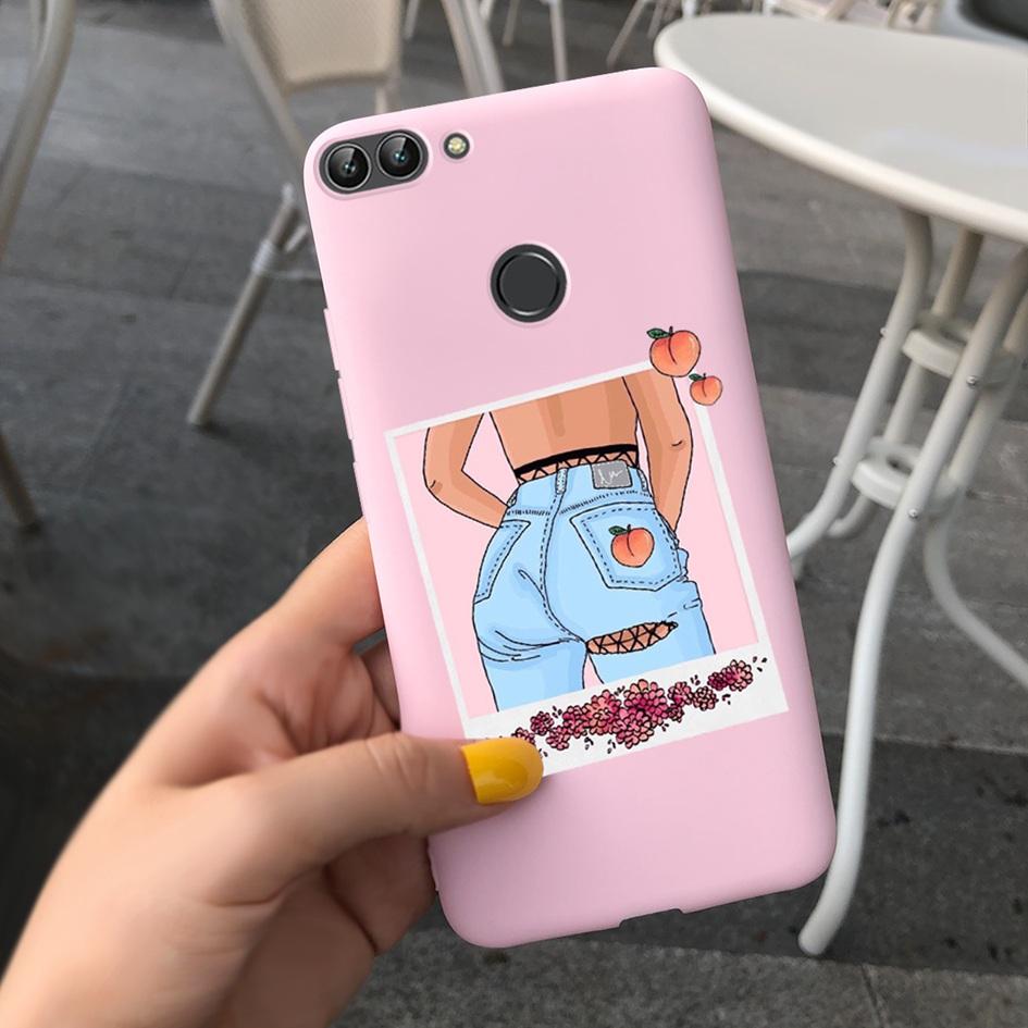 For Huawei P Smart Case For Huawei P Smart 2018 Daisy Flower Phone Case FIG-LX1 Soft Tpu Silicone Back Cover On PSmart 5.65" Bag