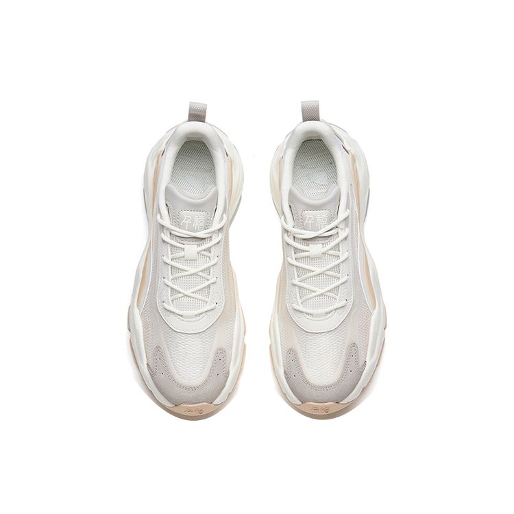 Anta Millennium Shock Absorption Non-Slip Wear-Resistant Low-Top Sports Casual Shoes Women sneakers White Gray Brown 122228890-1