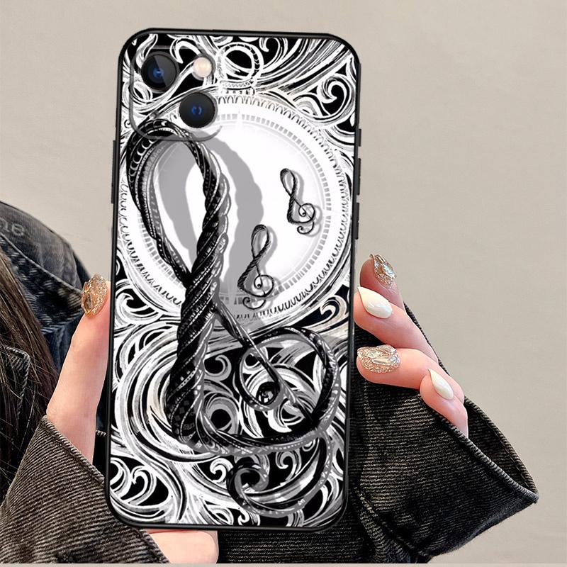 Music Note Musical Treble Clef Case For iPhone 12 13 Mini 11 14 Pro Max XS X XR Plus 15 16 Pro Max Cover