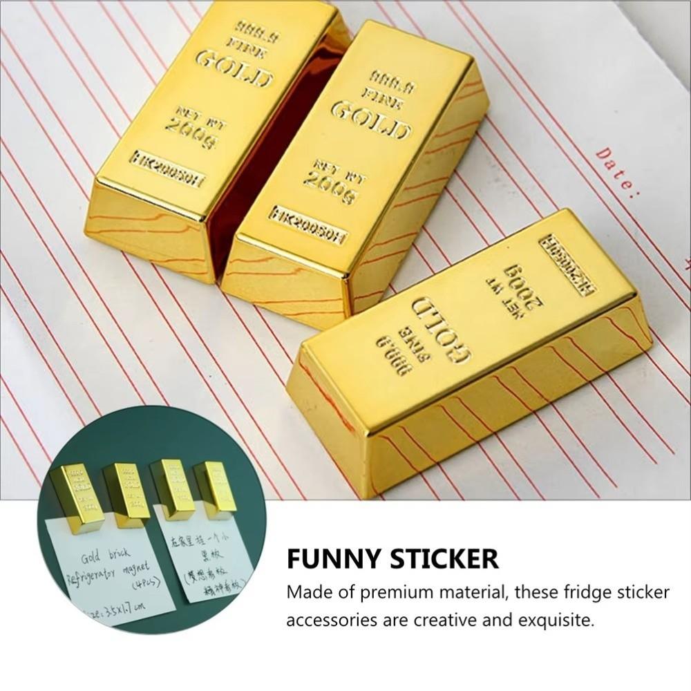 1/2PCS Simulation Gold Gold Fridge Magnets Plastic Glittering Gold Refrigerator Magnets Magnetic Holders Durable