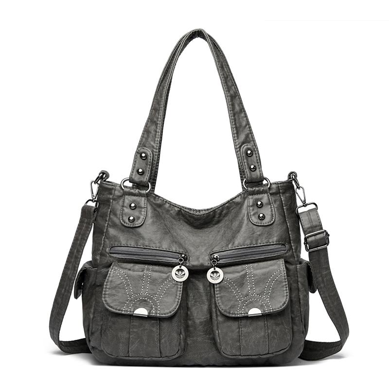 

Designer Women Soft Leather Shopping Handbags Luxury Female Shoulder Crossbody Bag Ladies Casual Totes Shopper Messenger Bags