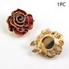 1PC Accessories Wedding Button Decoration Gift Jewelry Electroplating Rose Shape Rhinestone Cufflinks Exquisite 30/40x17mm