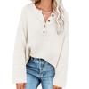 European and American Autumn/winter New Women's Half-cardigan Knit Sweater, Buttoned Open-front, Casual Loose Solid-color Sweater for Women