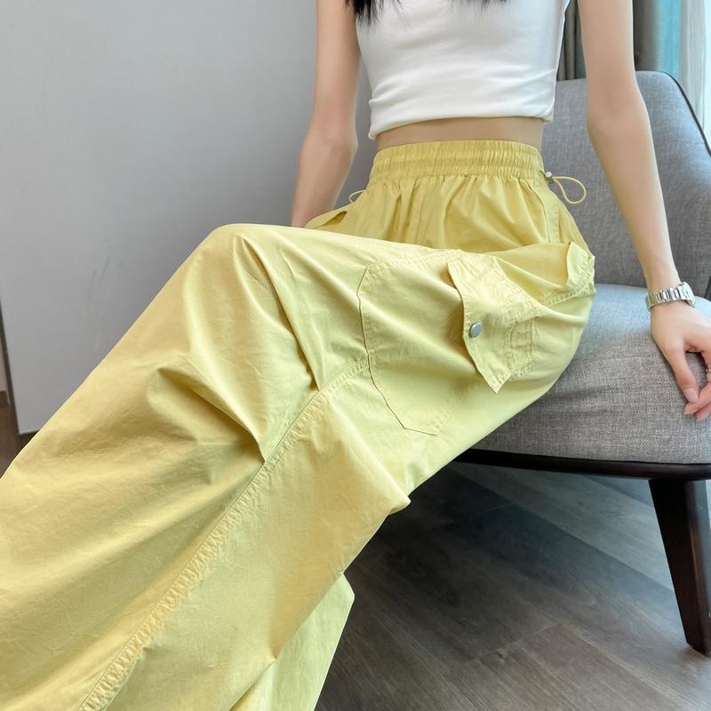 Women's Quick Drying Thin Sports Pants Summer High Waist Casual Convertible Cargo Pants for Outdoor Exercise Fitness