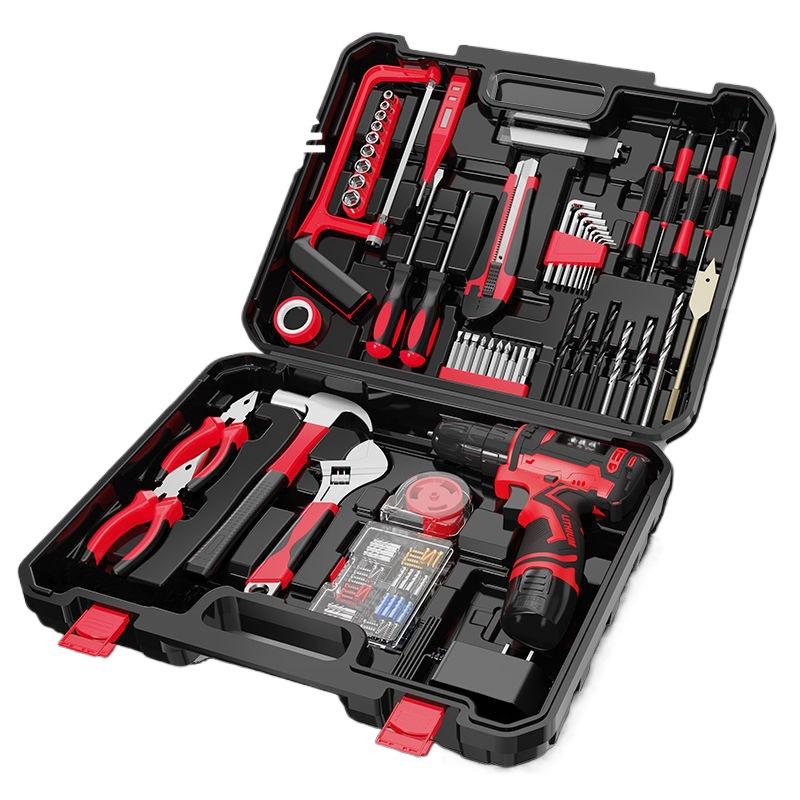 Rechargeable Multi-Function Electric Drill Tool Set for Electricians and Carpenters