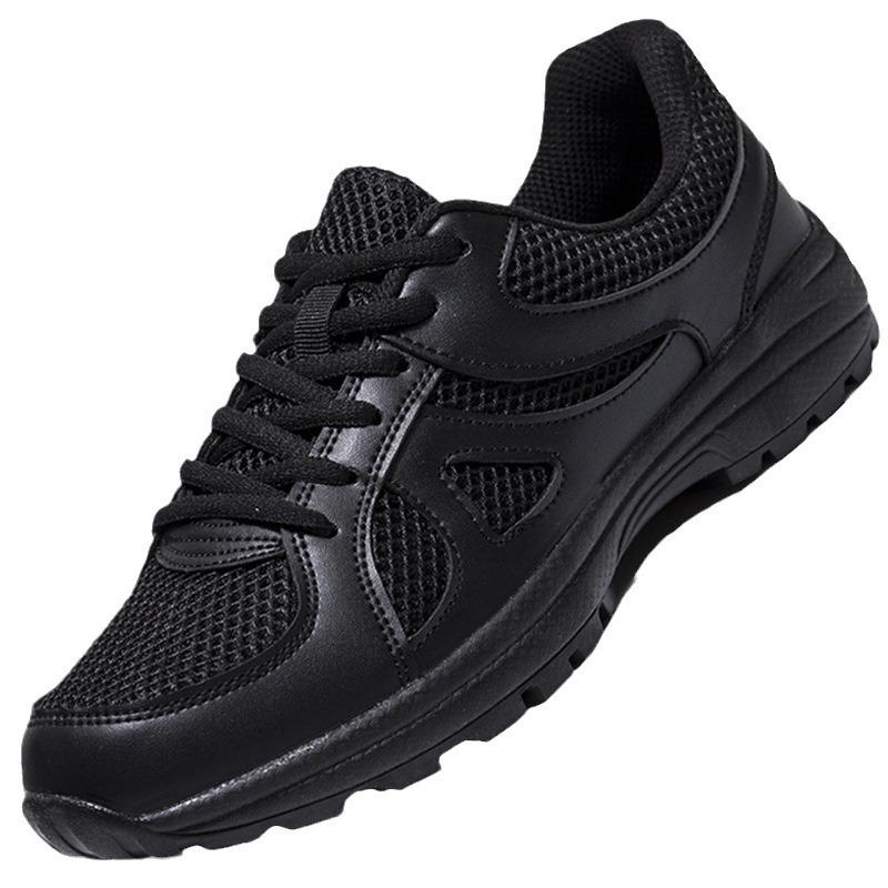 Training Shoes Men's Breathable Training Shoes Genuine Black Lightweight Soft-soled Running Shoes Men's Military Training Shoes