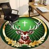 1 Pezzo Tappeto Rotondo Ufficio Jaegermeister, Antiscivolo, Morbido e Resistente Tappeto da Ufficio per Decorazione d'Interni, Perfetto per Ufficio, Bella Decorazione