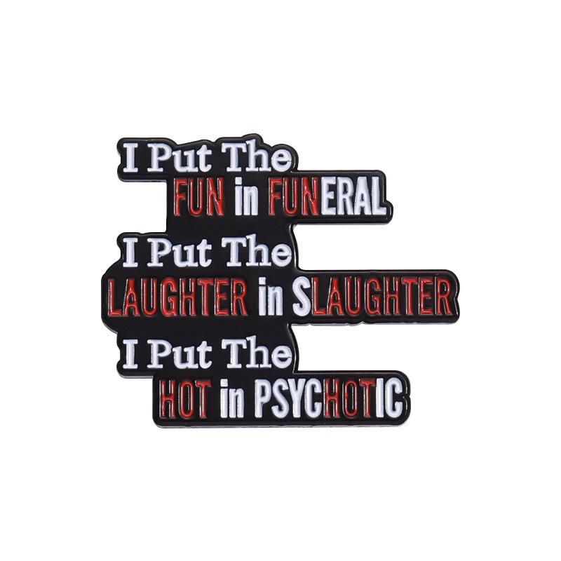 

Современная мотивирующая брошь-письмо Уникальный металлический значок для персонализированного модного заявления