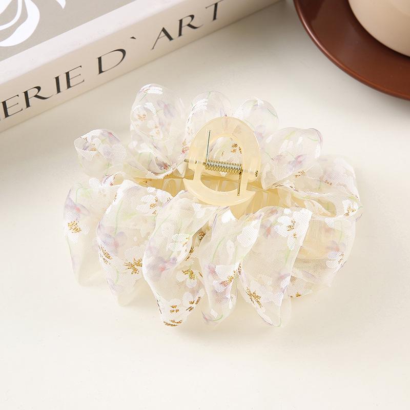 Elegant Retro Gradient Hair Clip: High-Grade Gauze Hairpin for Women