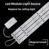 Lineares Licht Ersatzmodul 220V Streifen Panel Platine Magnetische Montage Quadratische Lampenquelle Super Helles LED Deckenlicht
