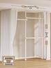 Floor-Standing Clothes Rack: Bedroom Hanger, Retractable Drying Rod, Coat & Hat Rack.