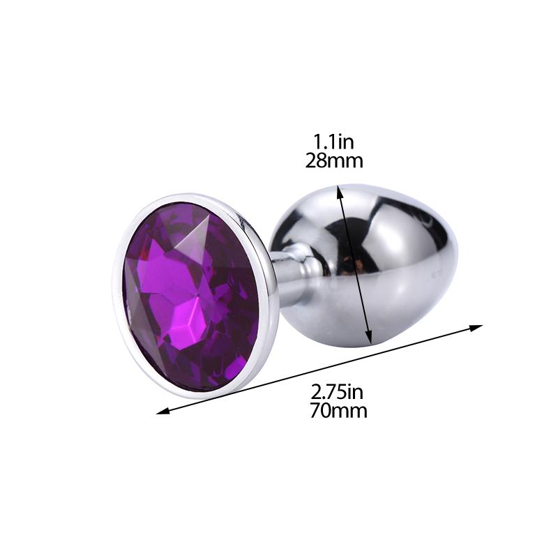 Metal Anal Plug Sex Toys Adult Anal Expansion Training Masturbation Woman/Man Ass Round Crystal Jewelry Butt Plug SM Adult