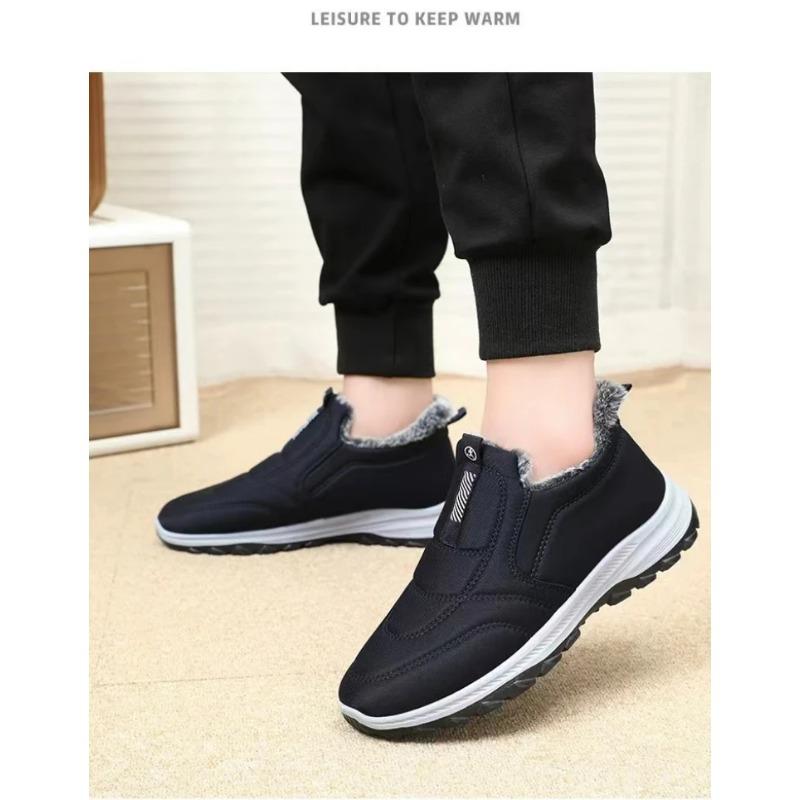 Winter Shoes Mens Snow Boots Thick Fur Non-slip Sneakers Male Cotton Ankle Boots Lightweight Outdoor Hiking Warm Walking Shoes