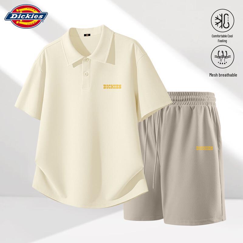 Dickies Men s 2026 Waffle Knit Breathable Polo & Shorts Set M (170)