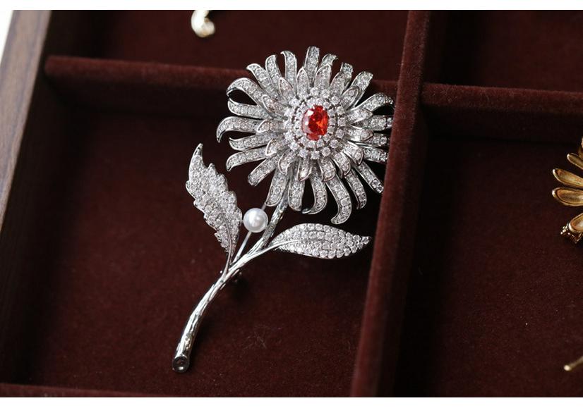 Bo Xin Yun Luxury Daisy  Sunflower Brooch - Trendy Fashionable Pin for Clothing Decorations