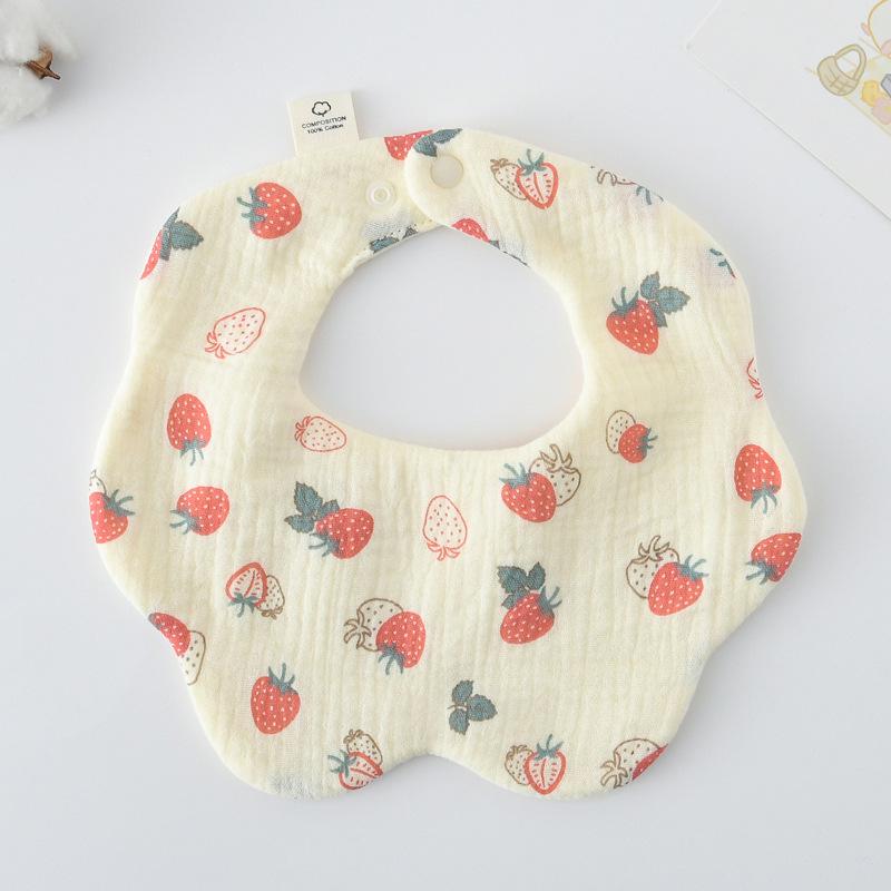 360-Degree Pure Cotton Petal Baby Drool Bib