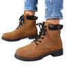 Women's Fashion High Top Ankle Boots British Style Lace Up Front Wide Width PU Leather Comfortable Non-Slip Casual Winter Shoes